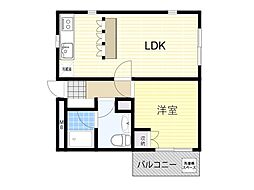 ウインディパークサイド 1LDKの間取図画像