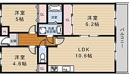 ライフイン水月 3LDKの間取図画像
