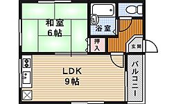 セントポリア豊中 1LDKの間取図画像