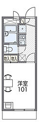 レオパレス三津屋 1Kの間取図画像