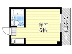 サンハイツ江坂 ワンルームの間取図画像
