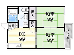 メゾン土谷 1LDKの間取図画像