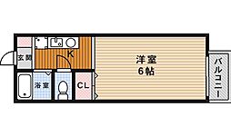 ログイン箕面 ワンルームの間取図画像