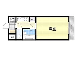 新大阪コーポビアネーズ 1Kの間取図画像