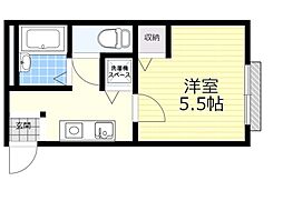 サンハイツ清和台 1Kの間取図画像
