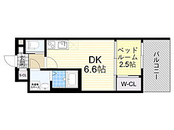 セレニテ三国プリエ 1DKの間取図画像