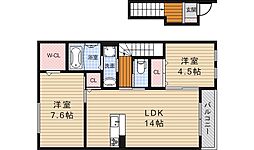 サンシャインホームズ3 2LDKの間取図画像