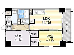 プログレッセ新大阪 1SLDKの間取図画像