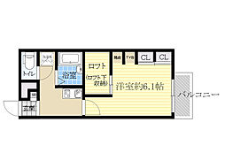 レオパレスとよしま 1Kの間取図画像