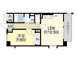 カサベルテ 1LDKの間取図画像