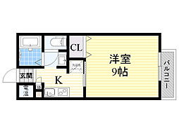 LMレジデンス 1Kの間取図画像