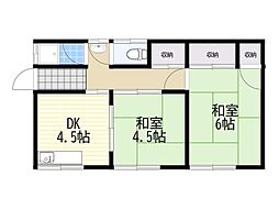 村上文化 2DKの間取図画像