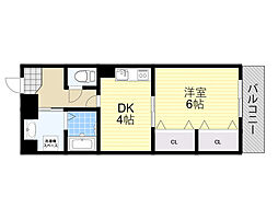 メゾンさくら9 1DKの間取図画像