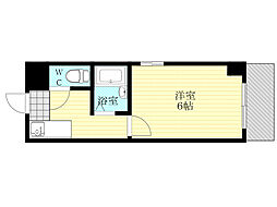 ハイツベレール 1Kの間取図画像