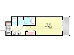 S-RESIDENCE三国WEST 1Kの間取図画像