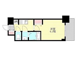 プレサンス東三国駅前グランクラス 1Kの間取図画像