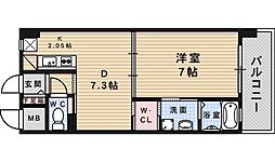 ベルクール豊中 1LDKの間取図画像