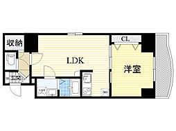 ノルデンタワー新大阪アネックスA棟 1LDKの間取図画像