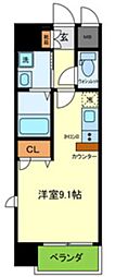 ONLYONE川西中央1 ワンルームの間取図画像