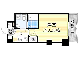 セレニテ新大阪弐番館 1Kの間取図画像