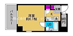 デ・リード塚本 1Kの間取図画像