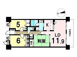 ダイアパレス長良西町 3LDKの間取図画像