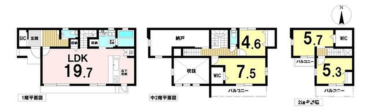間取り 岐阜市岩地1丁目　中古一戸建て