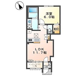 ランジュ 1LDKの間取図画像