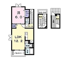 メゾンドフラン 1LDKの間取図画像