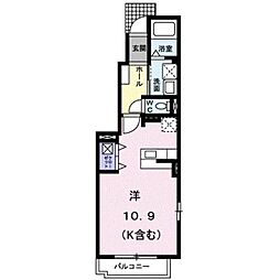アーバンコートM ワンルームの間取図画像