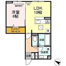 コーポ藤原V 1LDKの間取図画像