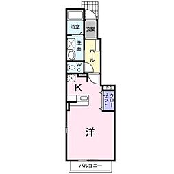 ピアッツァプレッソB ワンルームの間取図画像