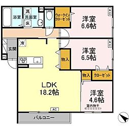 D-residenceK沖野上 3LDKの間取図画像