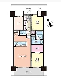 アルファスマート東尾道 2LDKの間取図画像