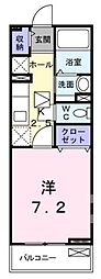 ハイムグランツェリア 1Kの間取図画像