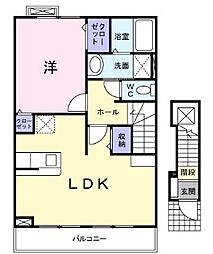 シャレオ 1LDKの間取図画像