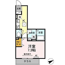 アリエッタ川口 1Kの間取図画像