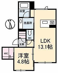 Dreamio 1LDKの間取図画像