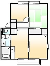 サンビレッジローズC 3DKの間取図画像