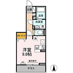 GTR手城 ワンルームの間取図画像