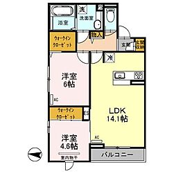 THESHOUSEGRAN 2LDKの間取図画像