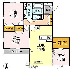 ブレイン・ゾーン2 3LDKの間取図画像