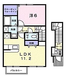クラールエーリ 1LDKの間取図画像