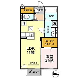 エクセレンス 1LDKの間取図画像