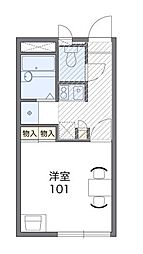 レオパレスMSK三成ケ丘 1Kの間取図画像