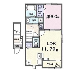 ベクエーム 1LDKの間取図画像