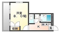 レオパレスステラ 1Kの間取図画像