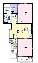 ステージ芦田川C 2DKの間取図画像