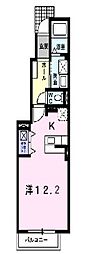 プラダグレイス ワンルームの間取図画像