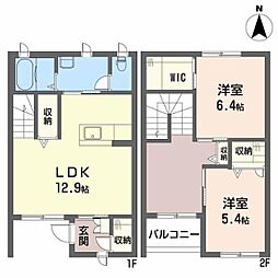 ShaMaison水呑 2LDKの間取図画像